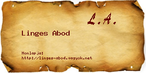 Linges Abod névjegykártya